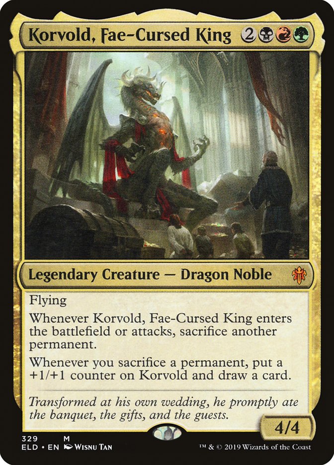 EN][FOIL]《フェイに呪われた王、コルヴォルド/Korvold, Fae-Cursed