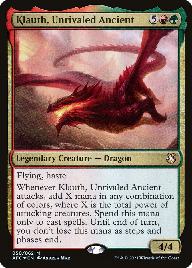 EN][FOIL]《無双の古きもの、クラウス/Klauth, Unrivaled Ancient(AFC