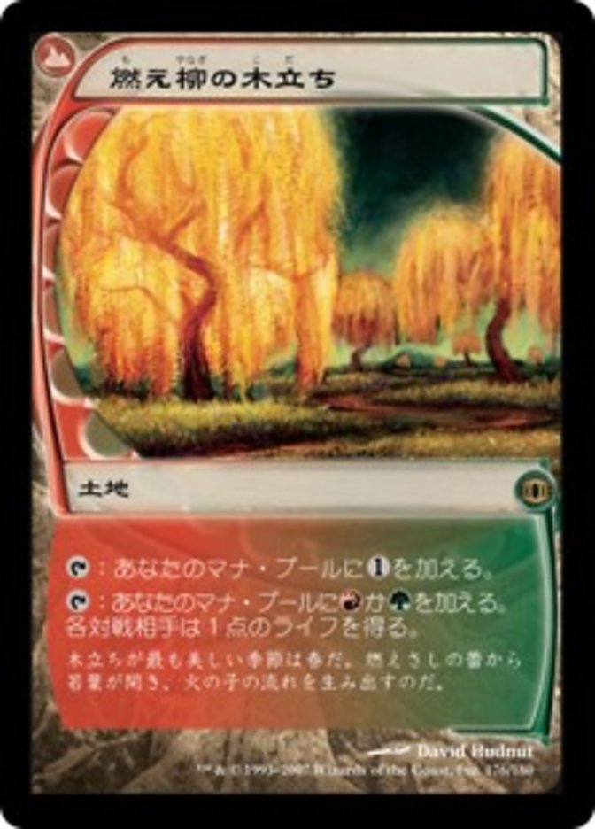 JP][FOIL]《燃え柳の木立ち/Grove of the Burnwillows(FUT)》 - MTG